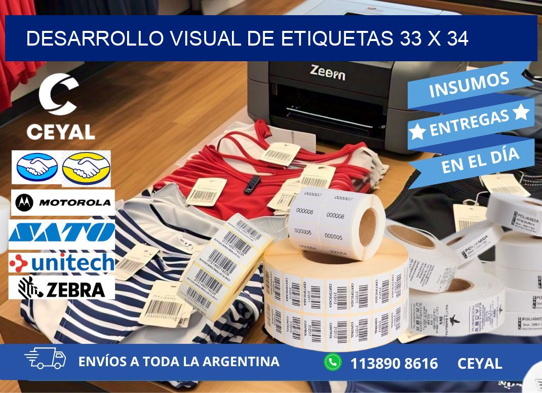Desarrollo visual de etiquetas 33 x 34