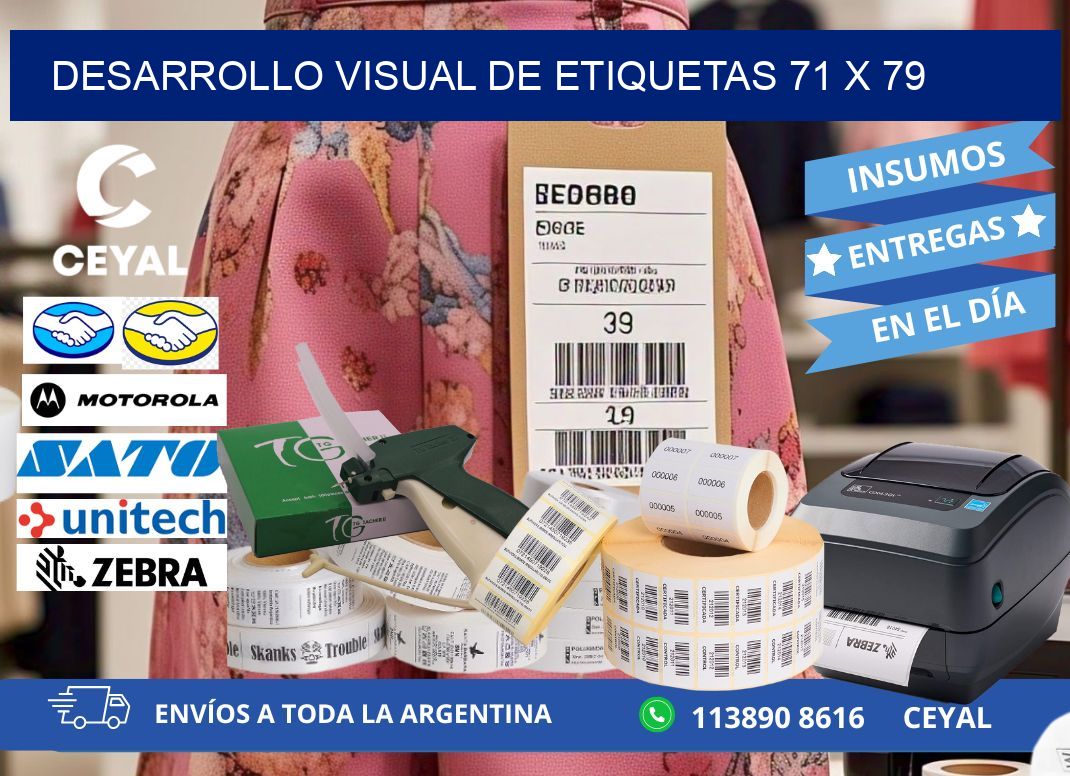 Desarrollo visual de etiquetas 71 x 79