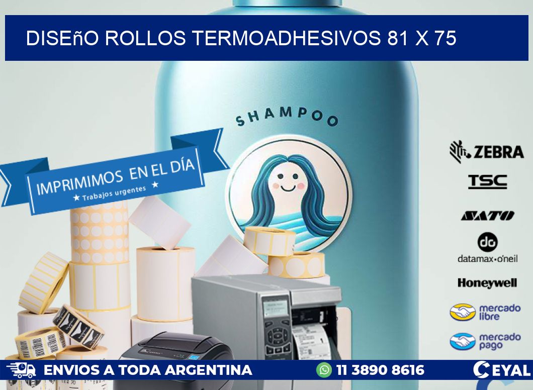 Diseño ROLLOS TERMOADHESIVOS 81 x 75