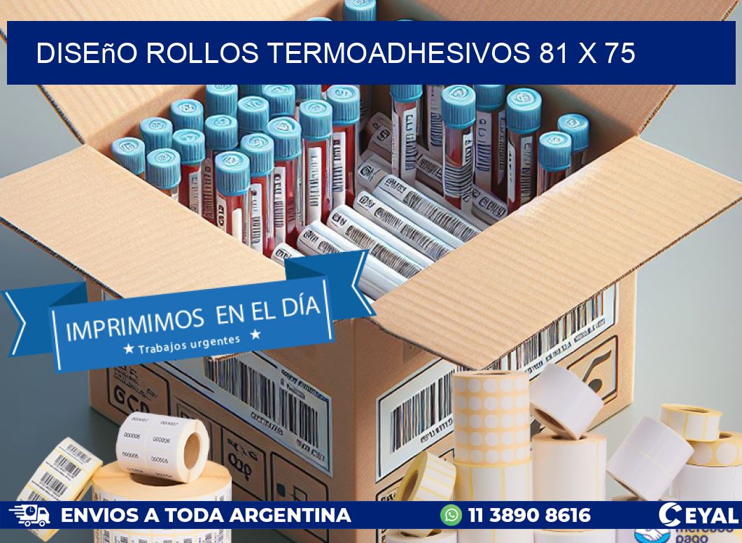 Diseño ROLLOS TERMOADHESIVOS 81 x 75