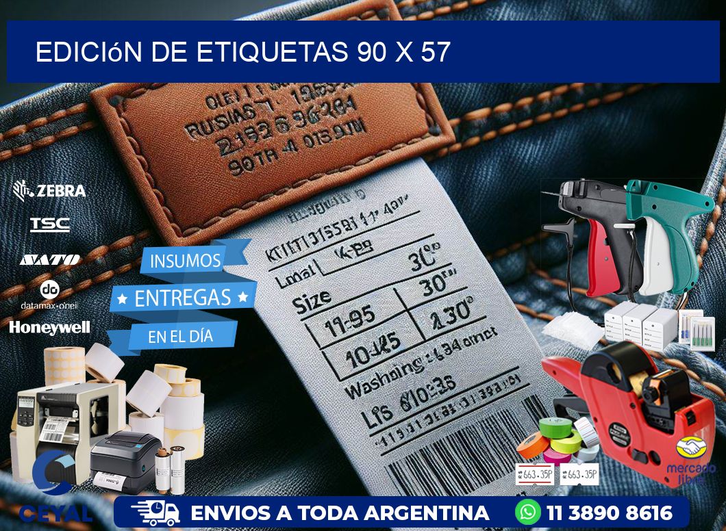 Edición de etiquetas 90 x 57