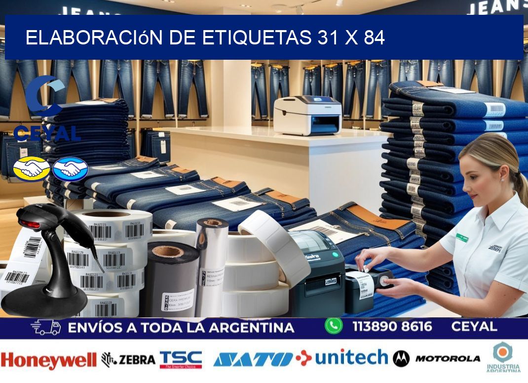 Elaboración de etiquetas 31 x 84