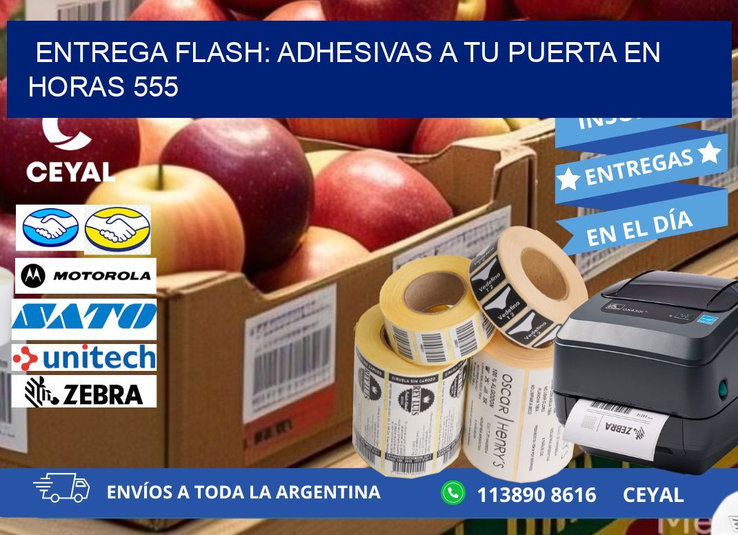 Entrega Flash: Adhesivas A Tu Puerta en Horas 555
