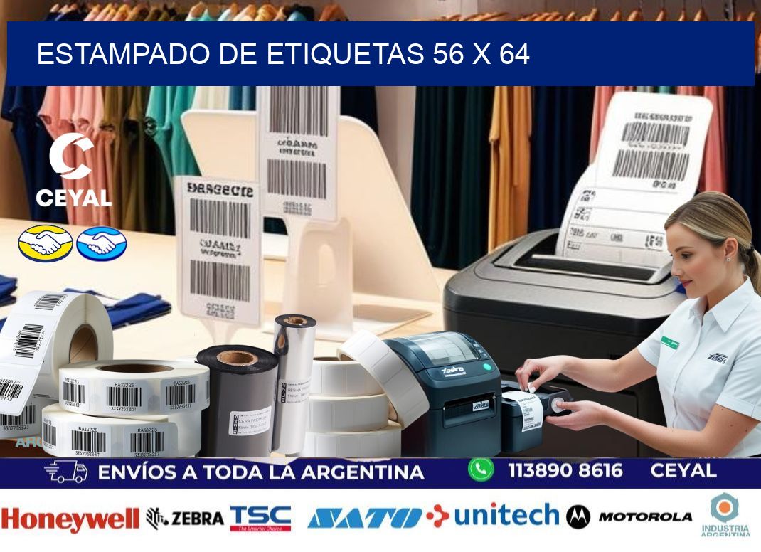 Estampado de etiquetas 56 x 64