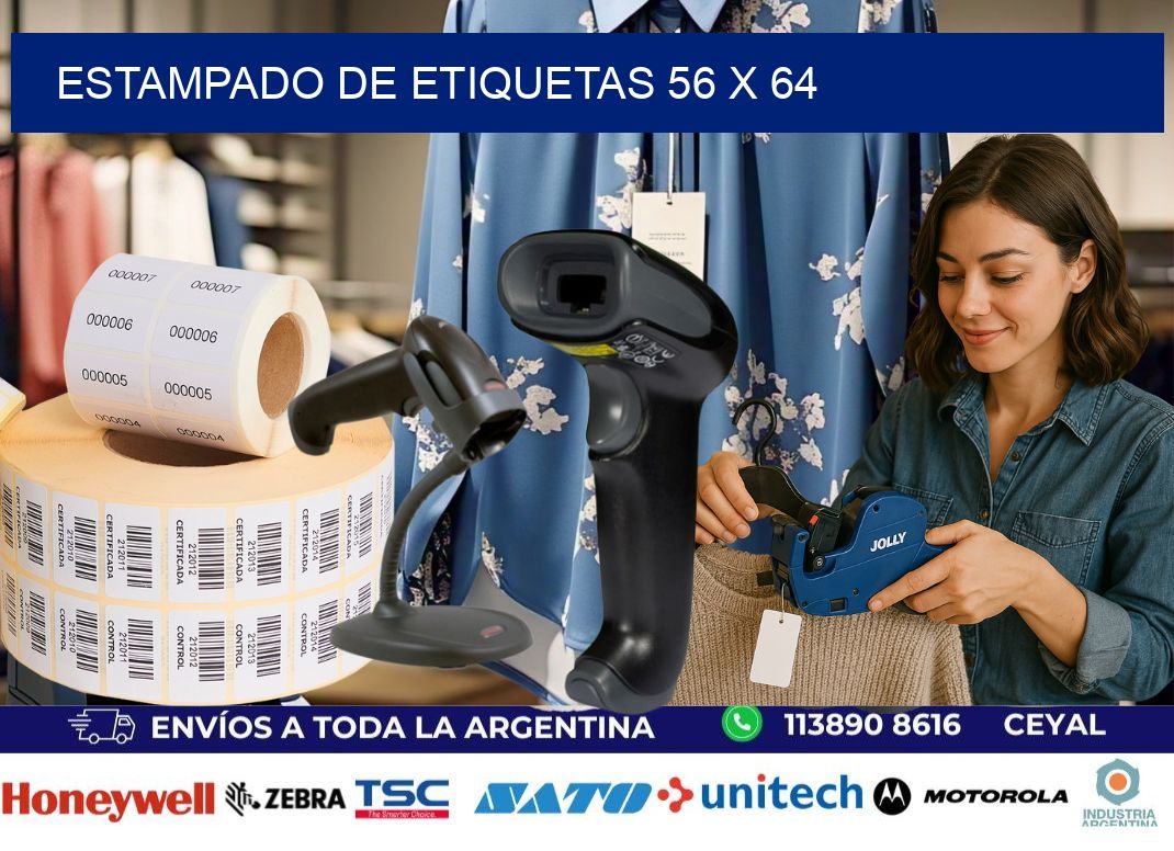 Estampado de etiquetas 56 x 64