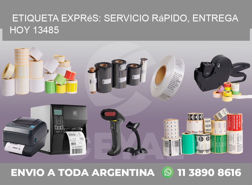 Etiqueta Exprés: Servicio Rápido, Entrega Hoy 13485