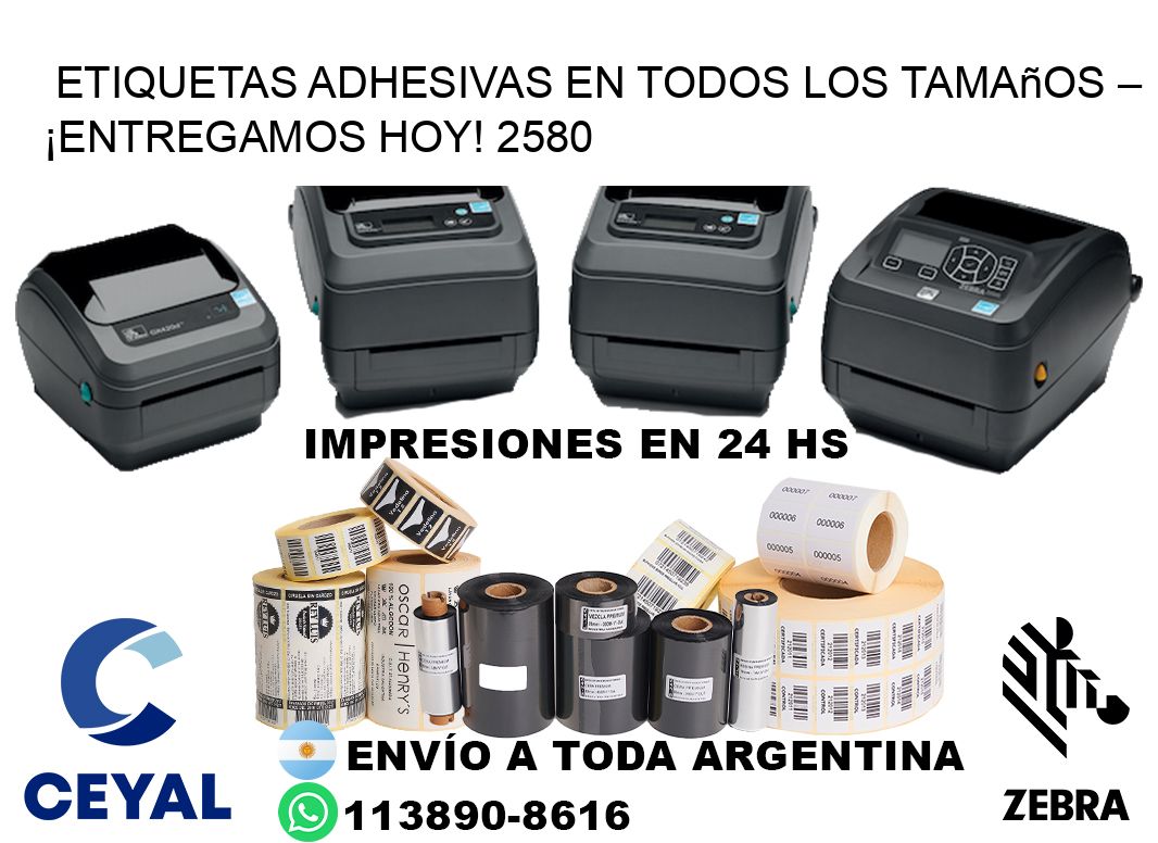Etiquetas Adhesivas en Todos los Tamaños – ¡Entregamos Hoy! 2580