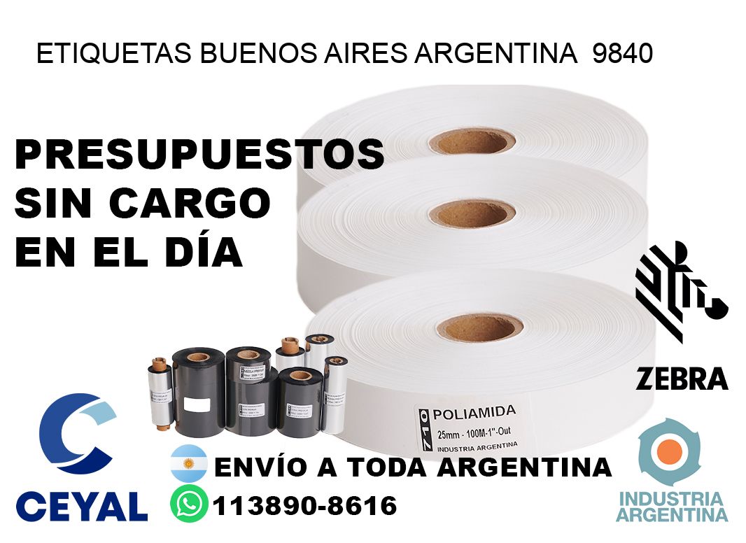 Etiquetas Buenos Aires Argentina  9840