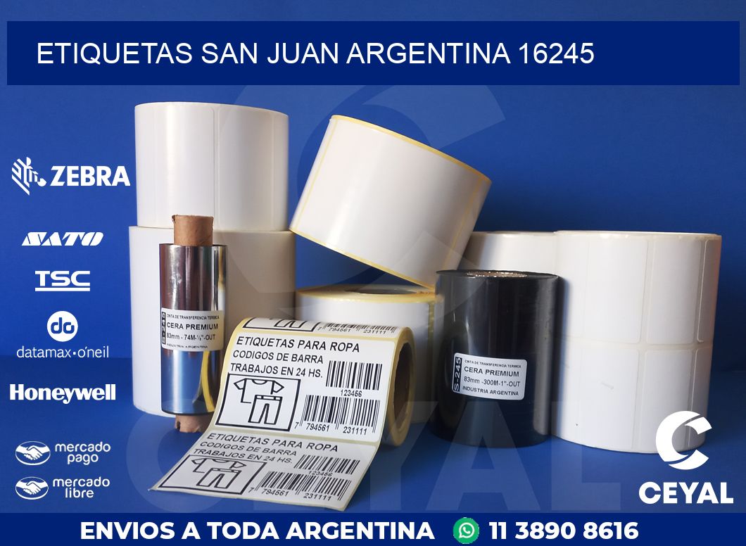 Etiquetas San Juan Argentina 16245