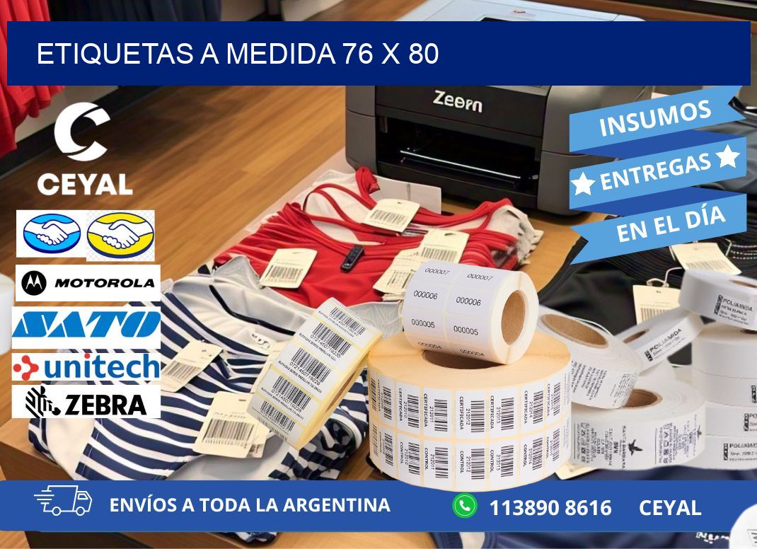 Etiquetas a medida 76 x 80