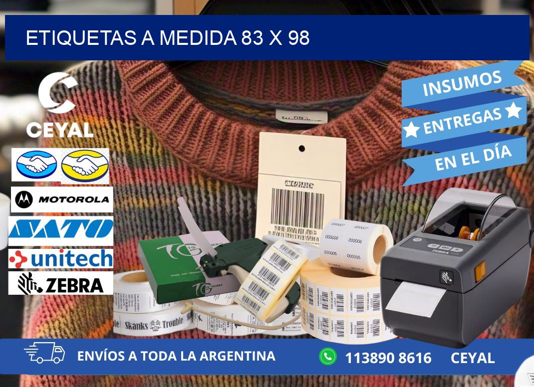 Etiquetas a medida 83 x 98