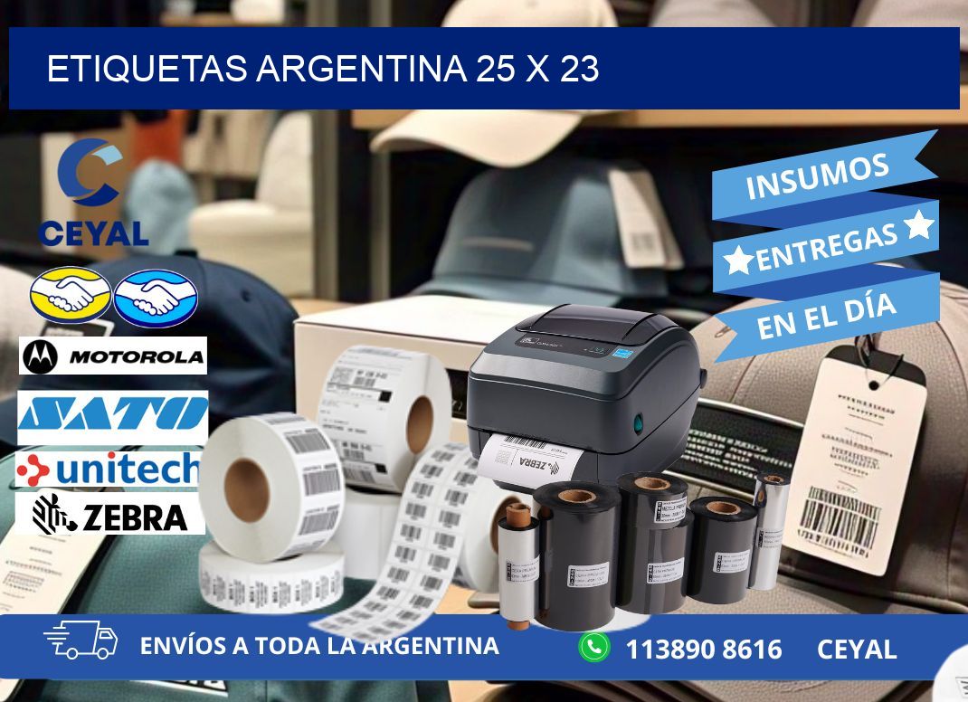 Etiquetas argentina 25 x 23