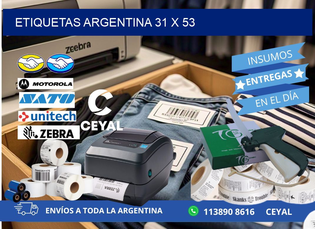 Etiquetas argentina 31 x 53