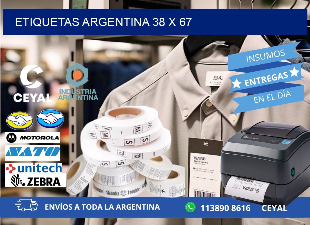Etiquetas argentina 38 x 67