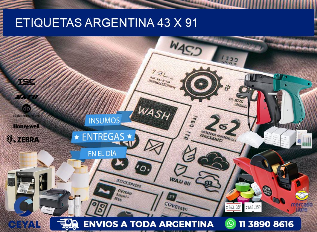 Etiquetas argentina 43 x 91