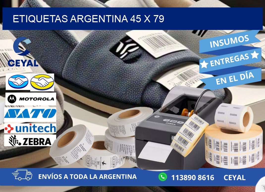Etiquetas argentina 45 x 79