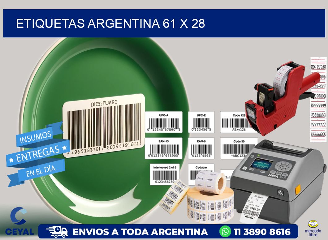 Etiquetas argentina 61 x 28