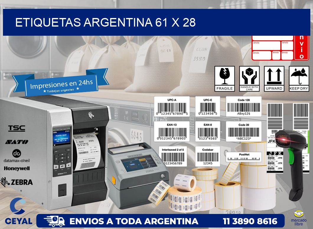 Etiquetas argentina 61 x 28