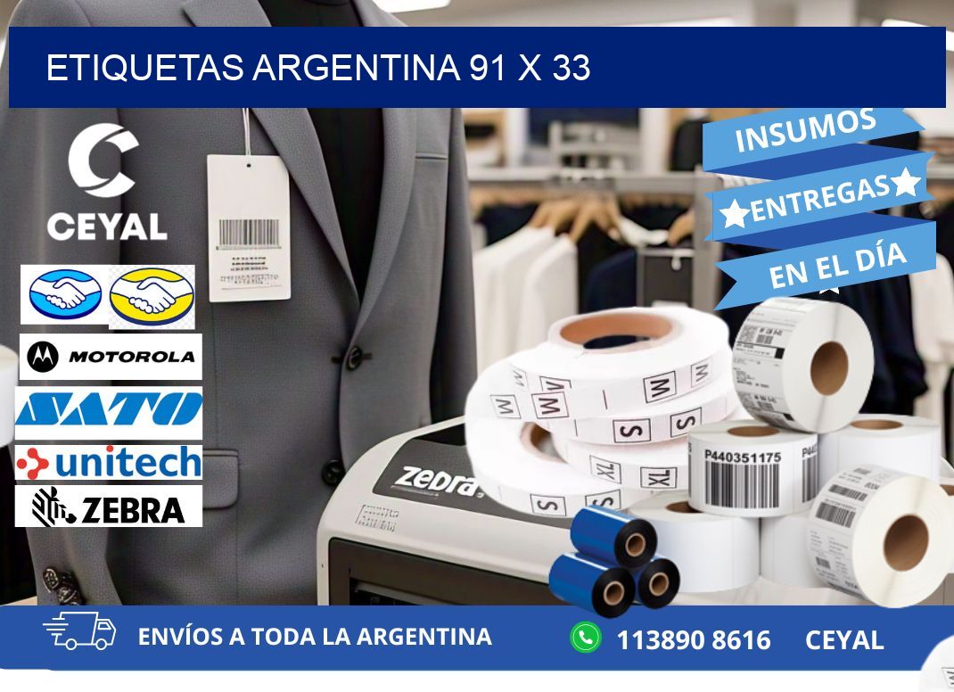 Etiquetas argentina 91 x 33