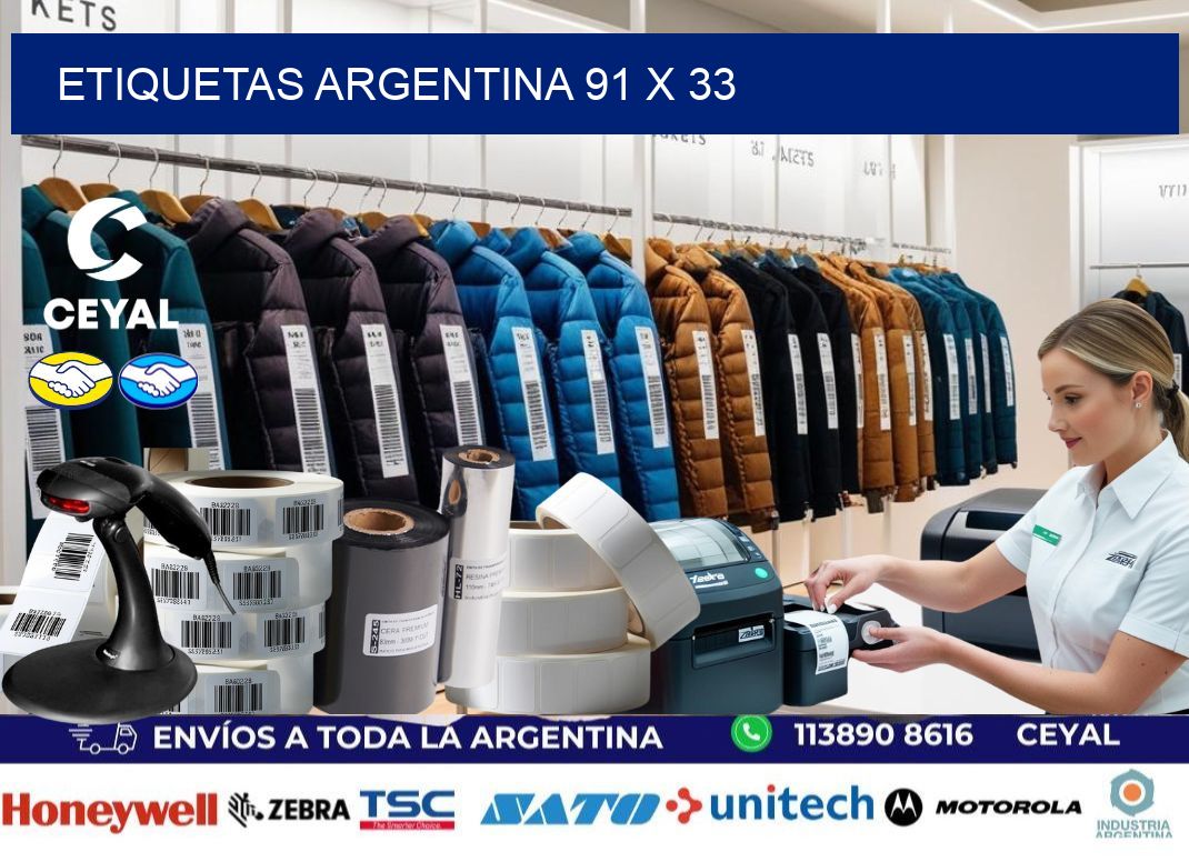 Etiquetas argentina 91 x 33