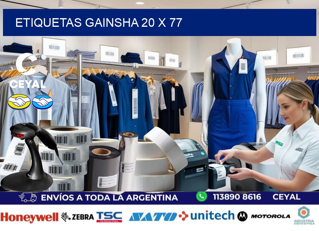 Etiquetas gainsha 20 x 77