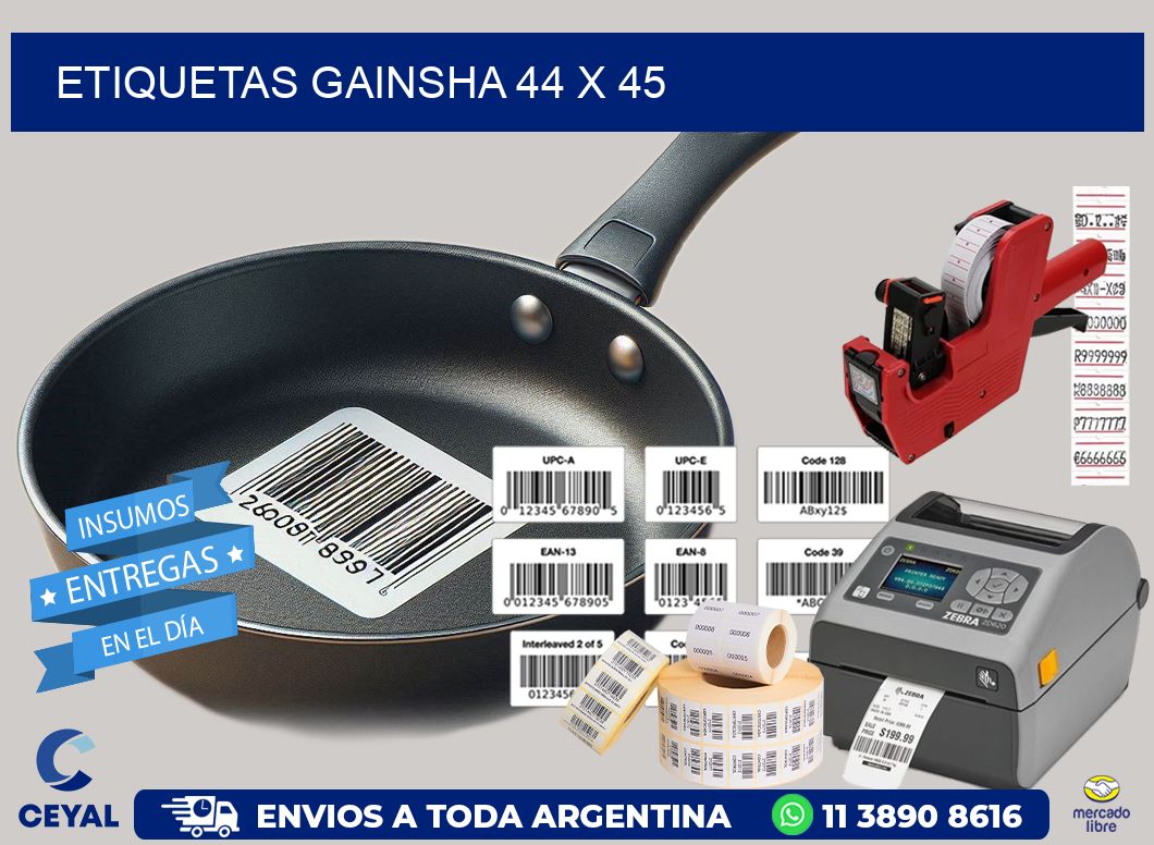 Etiquetas gainsha 44 x 45
