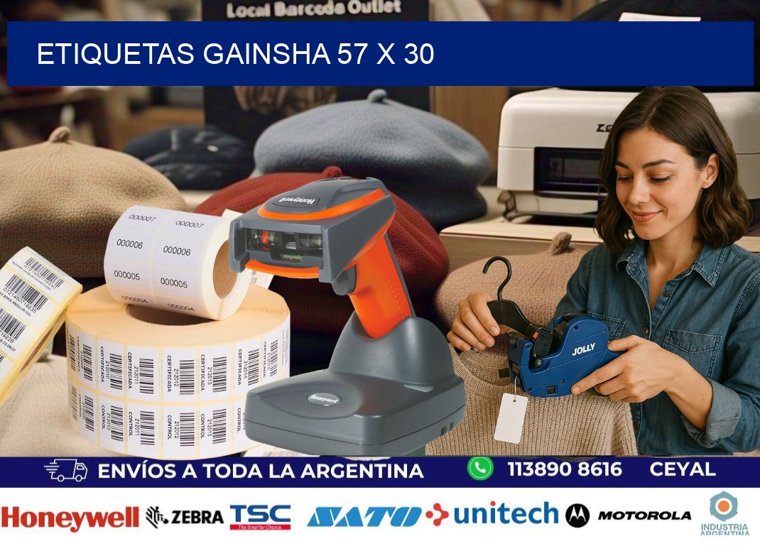 Etiquetas gainsha 57 x 30