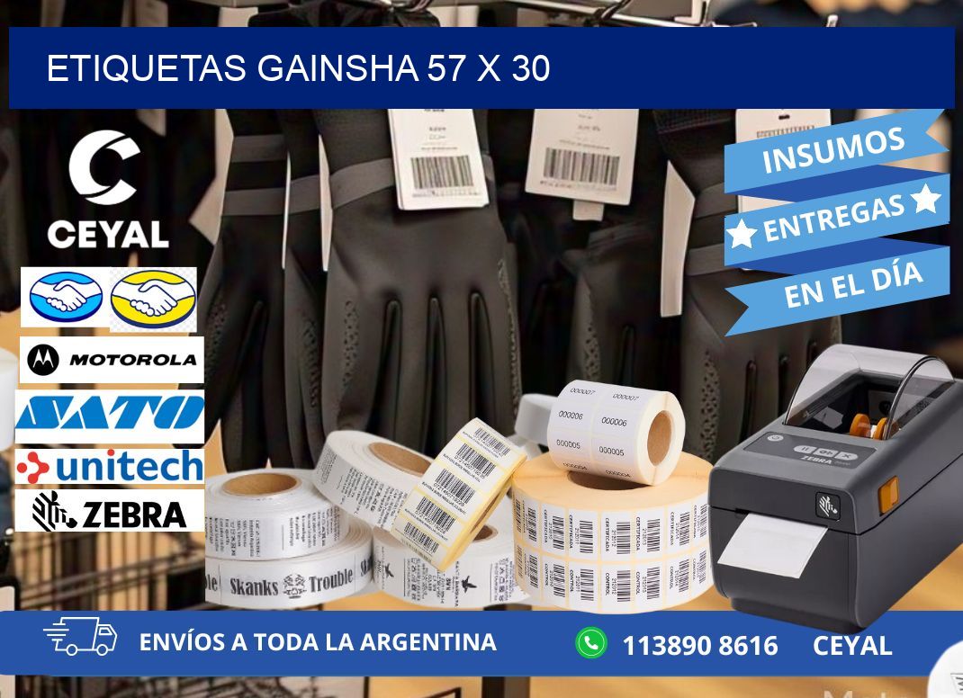 Etiquetas gainsha 57 x 30