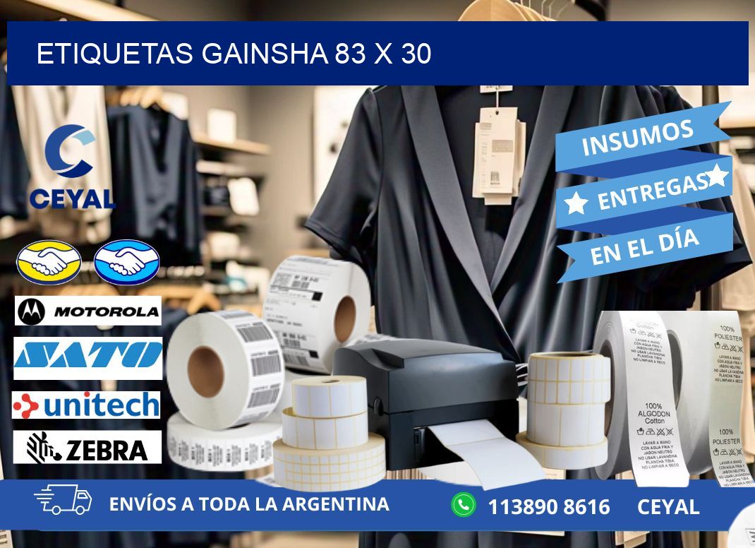 Etiquetas gainsha 83 x 30