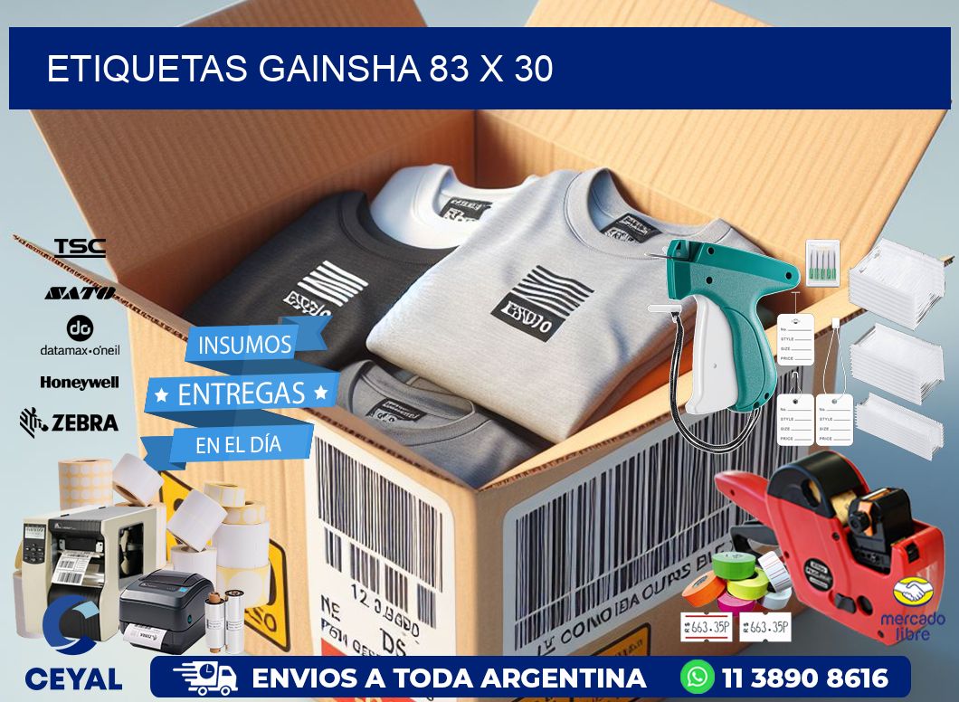 Etiquetas gainsha 83 x 30