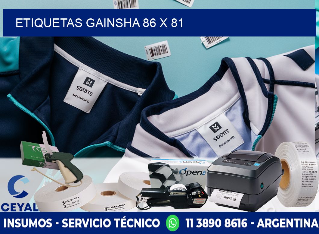Etiquetas gainsha 86 x 81