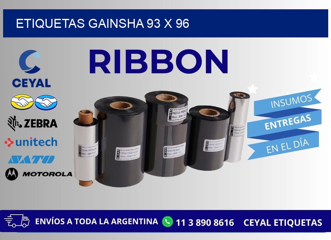Etiquetas gainsha 93 x 96