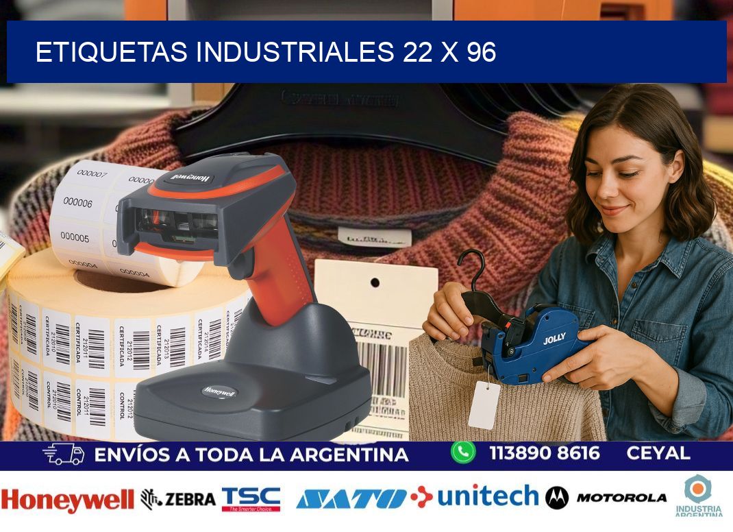 Etiquetas industriales 22 x 96