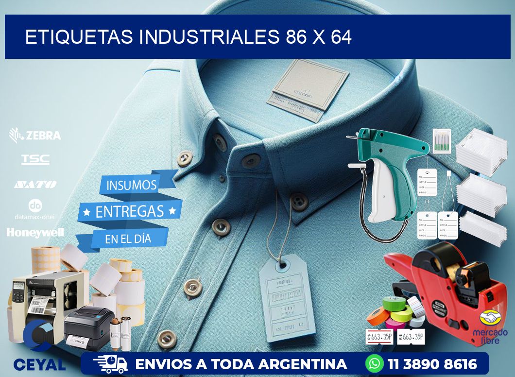 Etiquetas industriales 86 x 64