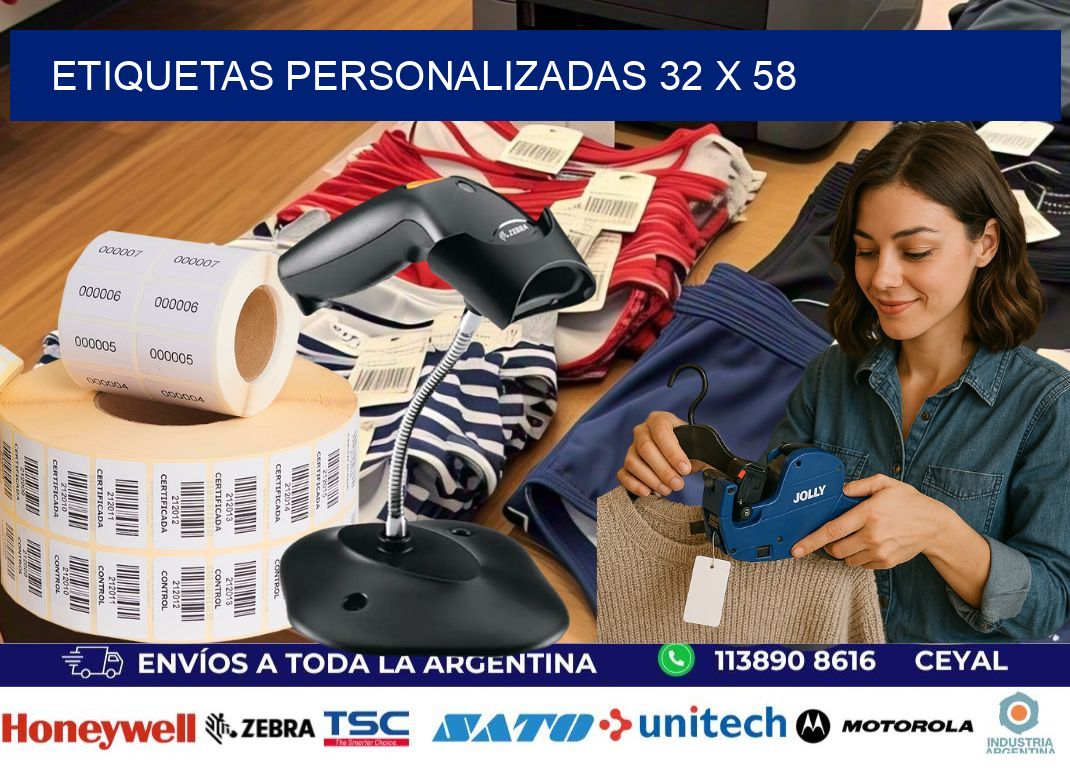 Etiquetas personalizadas 32 x 58
