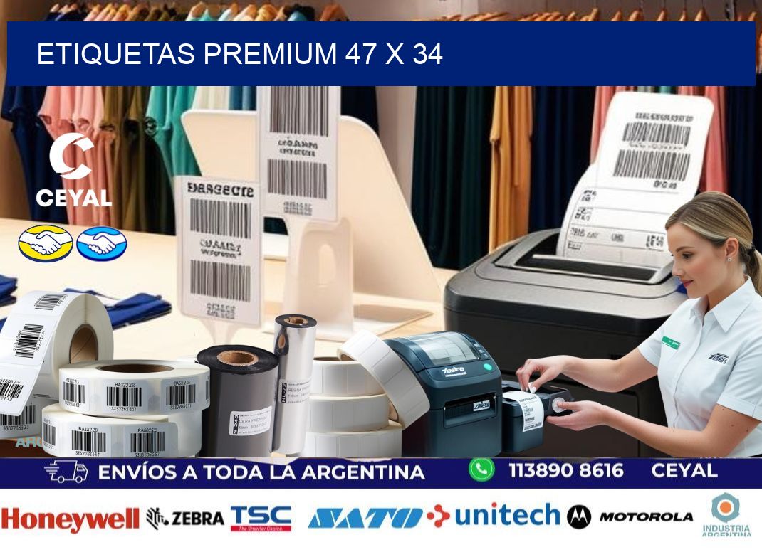Etiquetas premium 47 x 34
