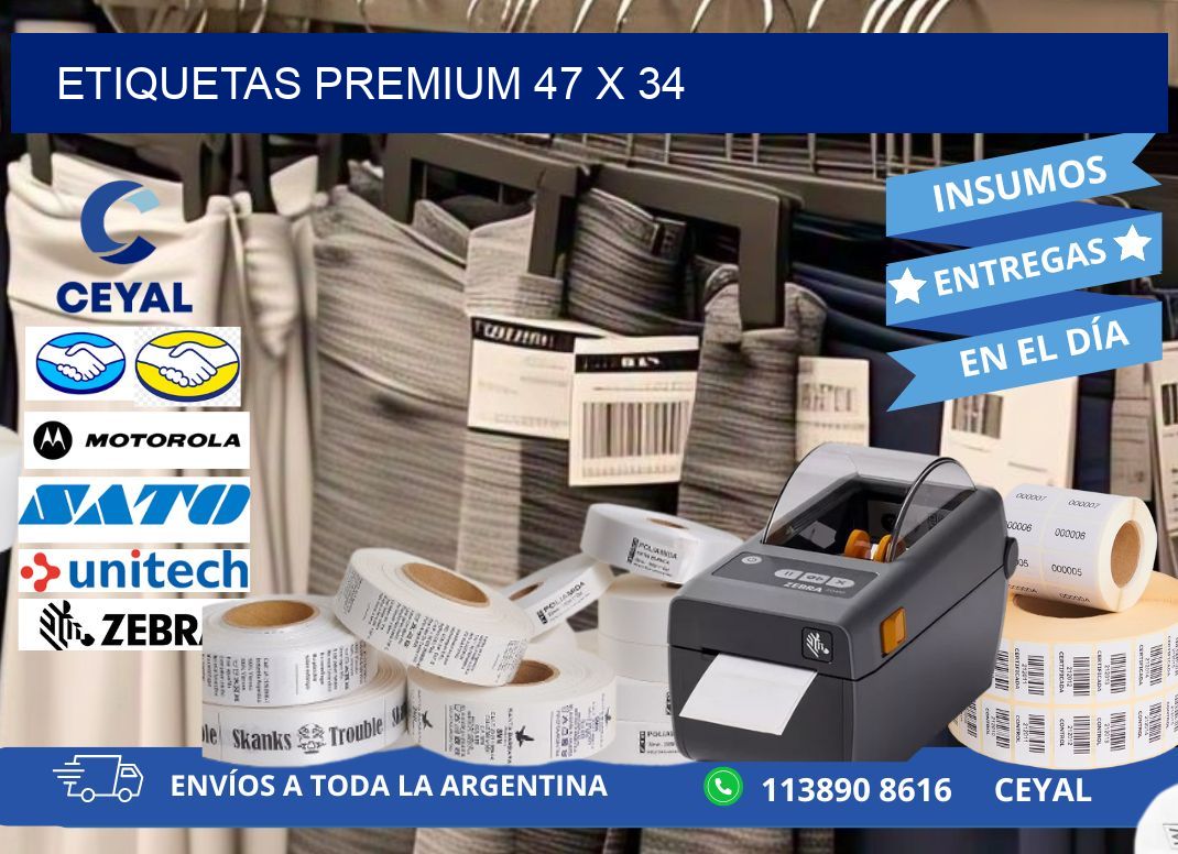 Etiquetas premium 47 x 34