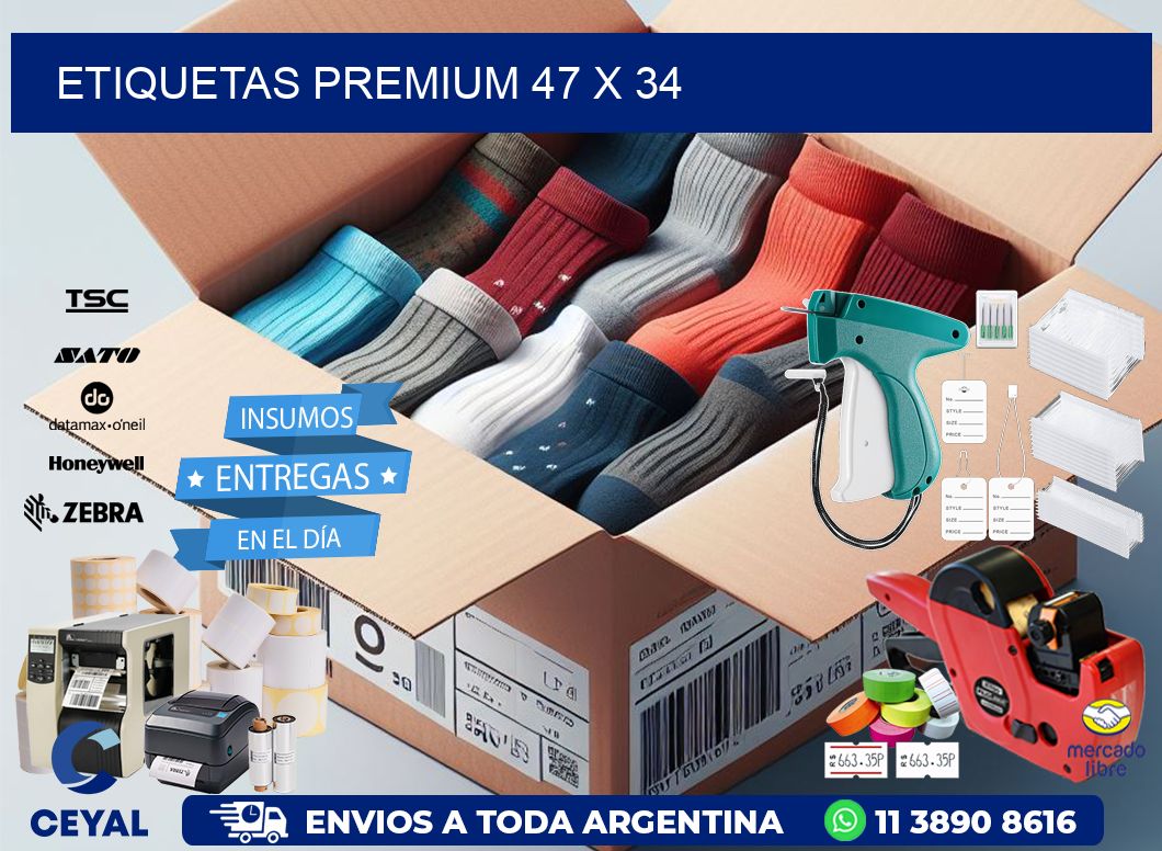 Etiquetas premium 47 x 34