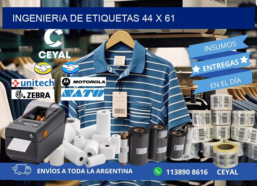 Ingeniería de etiquetas 44 x 61