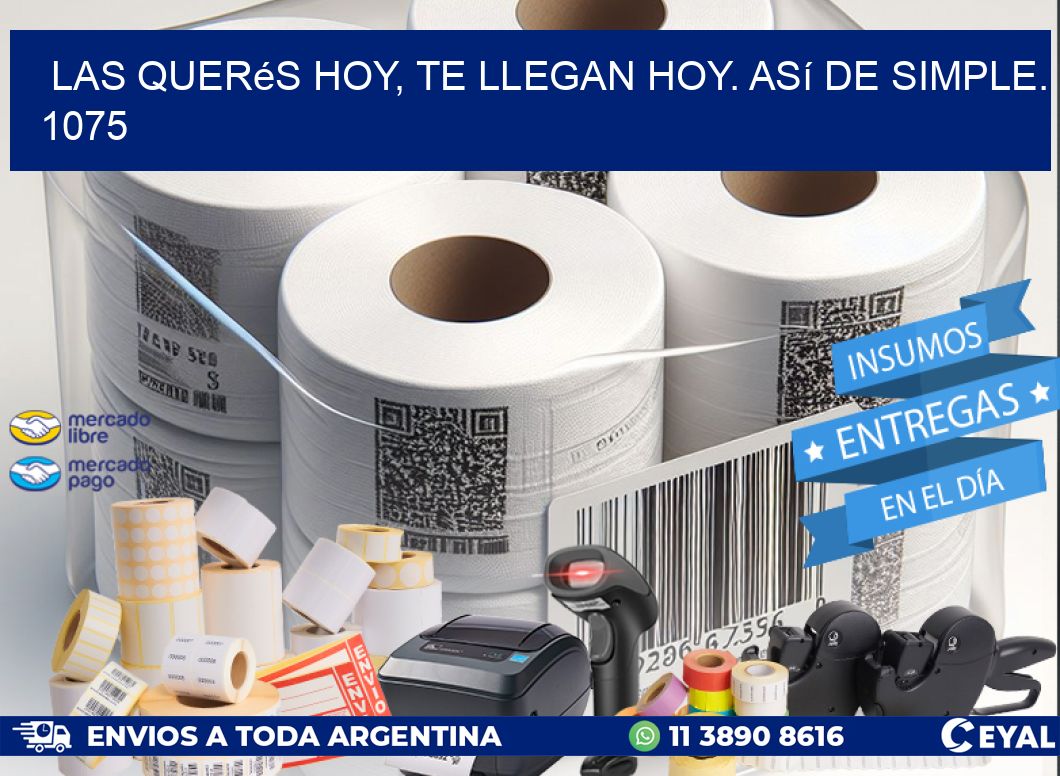 Las Querés Hoy, Te Llegan Hoy. Así de Simple. 1075