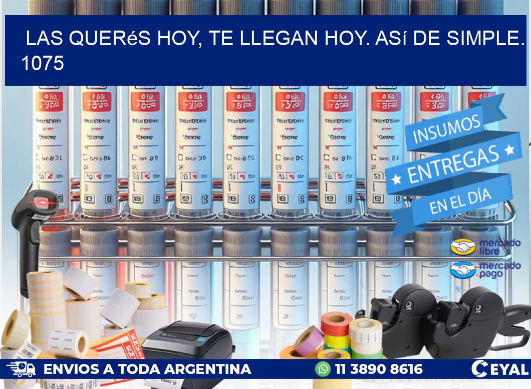 Las Querés Hoy, Te Llegan Hoy. Así de Simple. 1075