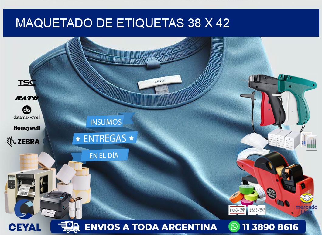 Maquetado de etiquetas 38 x 42