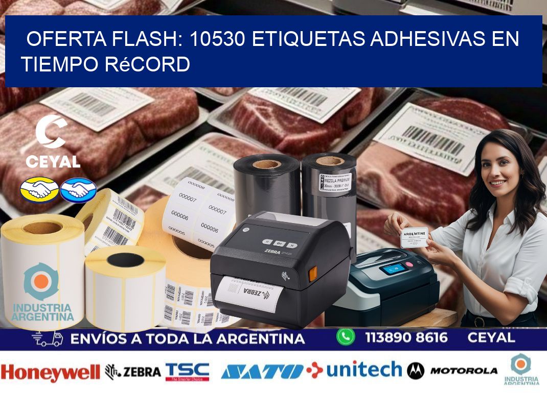 Oferta Flash: 10530 Etiquetas Adhesivas en Tiempo Récord