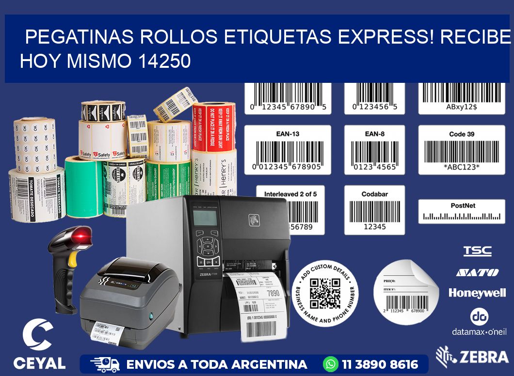 Pegatinas rollos etiquetas Express! Recibe Hoy Mismo 14250