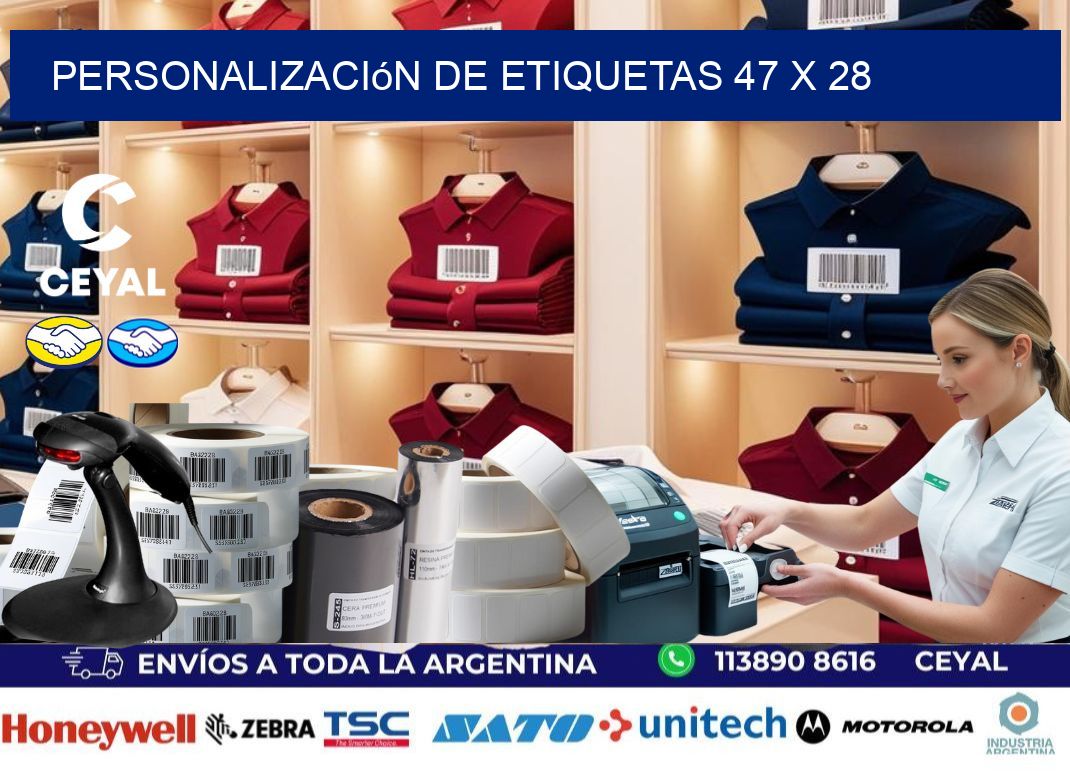Personalización de etiquetas 47 x 28