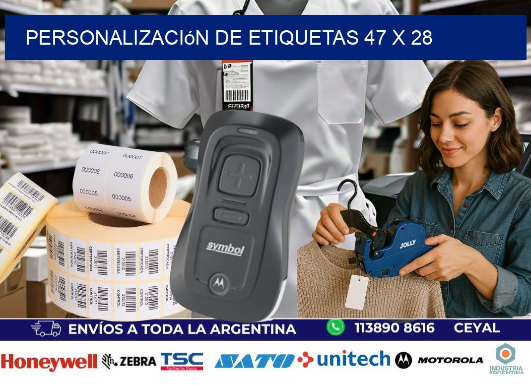 Personalización de etiquetas 47 x 28
