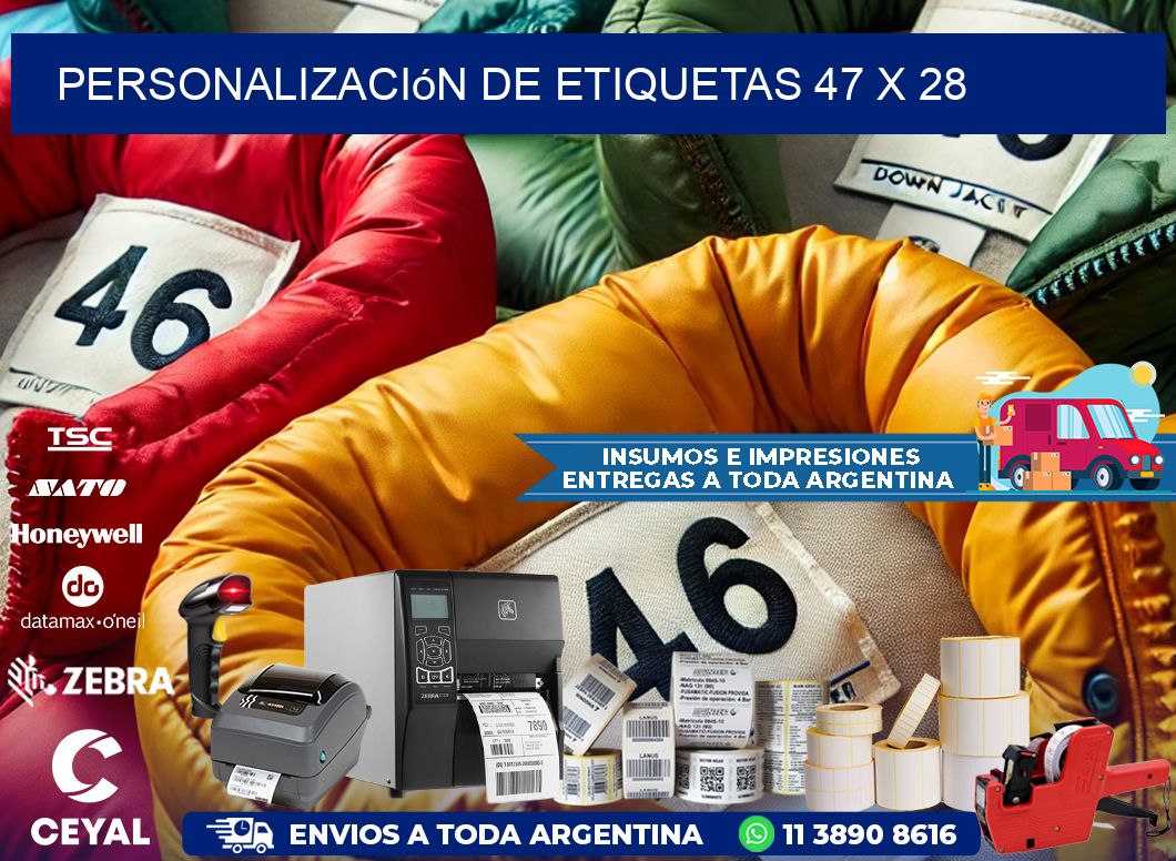 Personalización de etiquetas 47 x 28