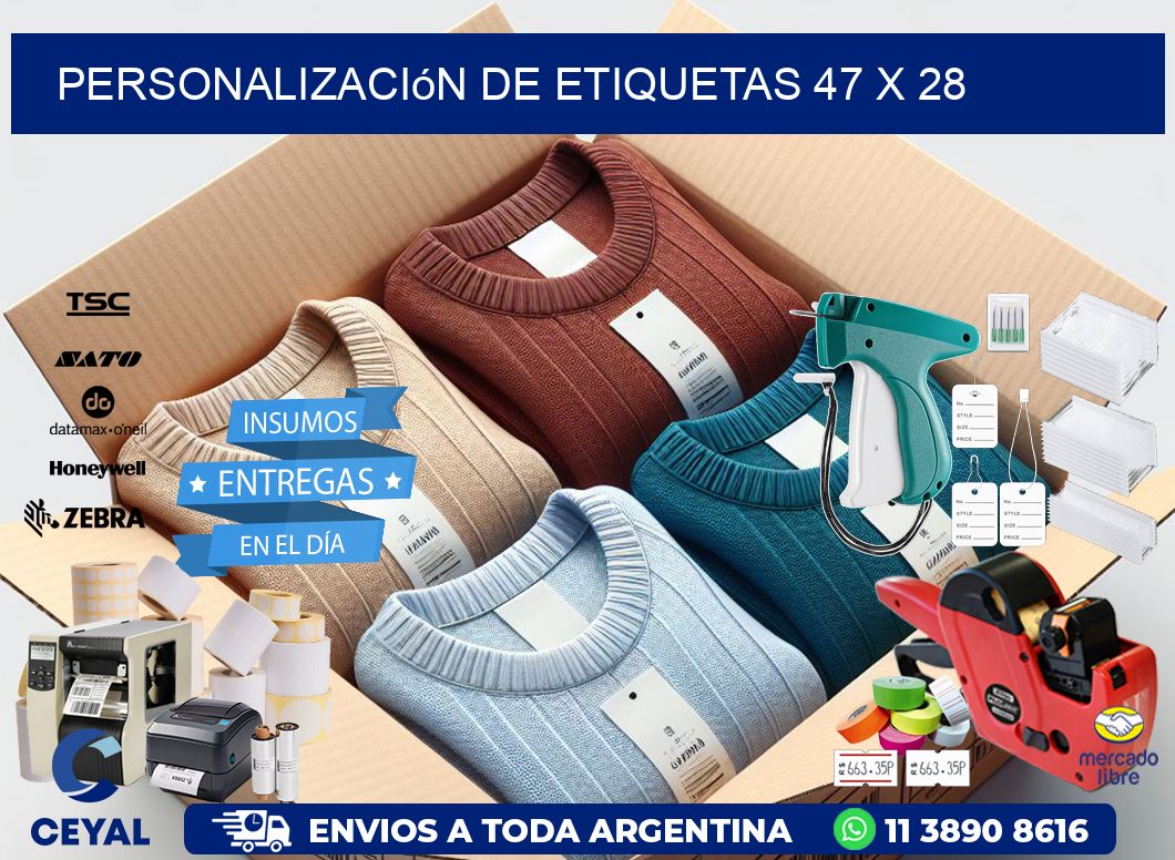 Personalización de etiquetas 47 x 28