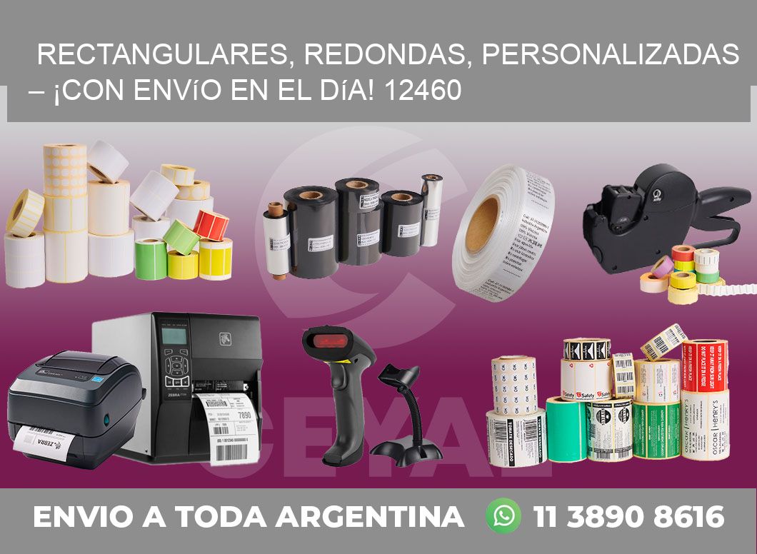 Rectangulares, Redondas, Personalizadas – ¡Con Envío en el Día! 12460