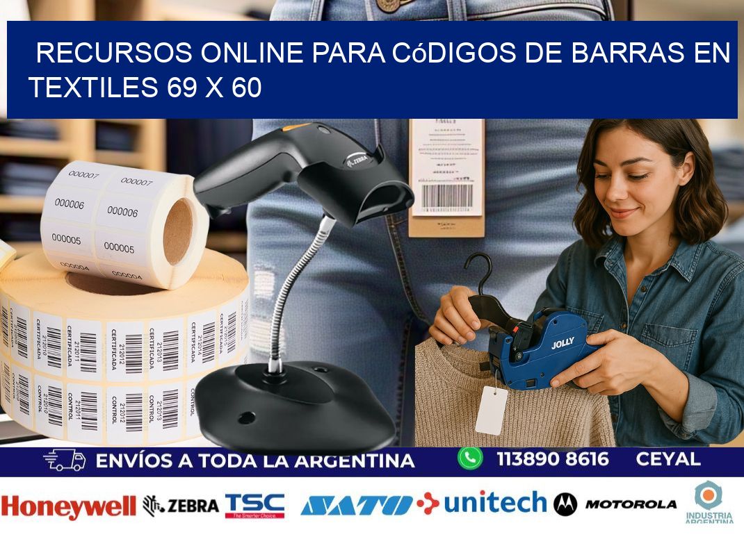Recursos Online para Códigos de Barras en Textiles 69 x 60